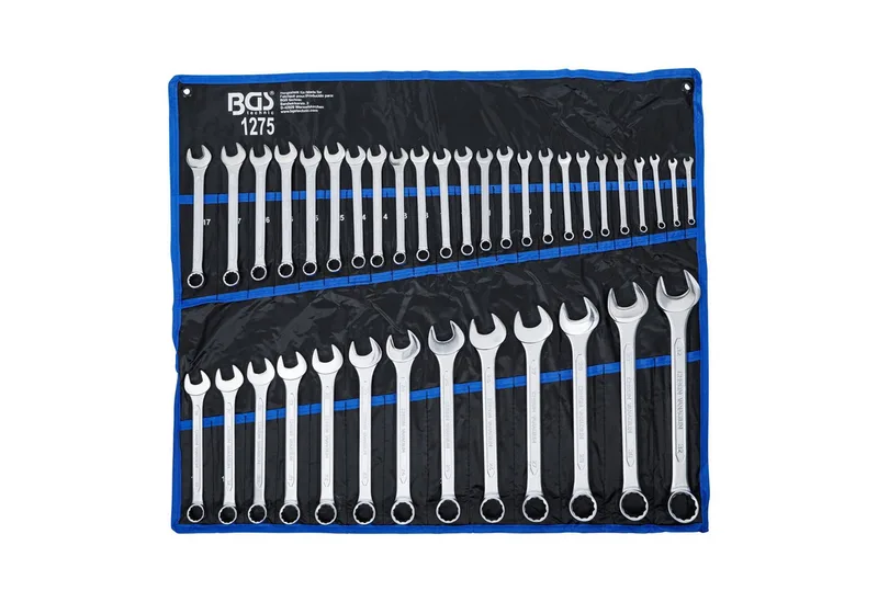 Maulschlüssel BGS Maul-Ringschlüssel-Satz 1275, SW 6 - 32 mm, 37-tlg. van BGS technic, Meerkleurig – productafbeelding