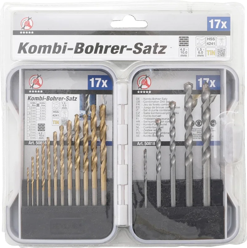 Metaalboren en Steenboren set - 17 delig - 1.5mm - 10mm - BGS50818 by BGS technic – product image
