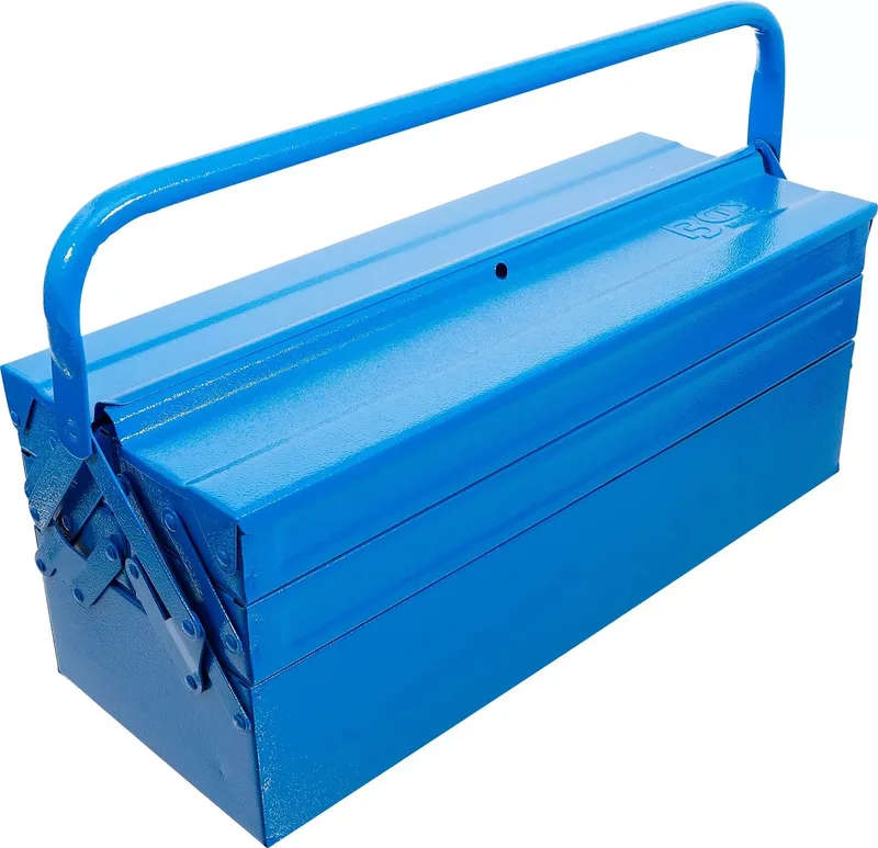 Metalen gereedschapskist - leeg - 530 x 200 x 200 mm - 5 vakken de BGS technic, Bleu – image du produit
