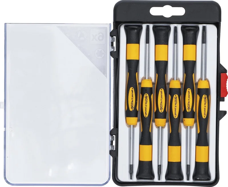 Micro schroevendraaierset Torx 6 delig by BGS technic, Yellow – product image