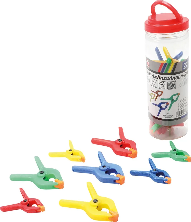 Mini-lijmtang-set ABS-kunststof 22 delig von BGS technic, Gelb – Produktbild