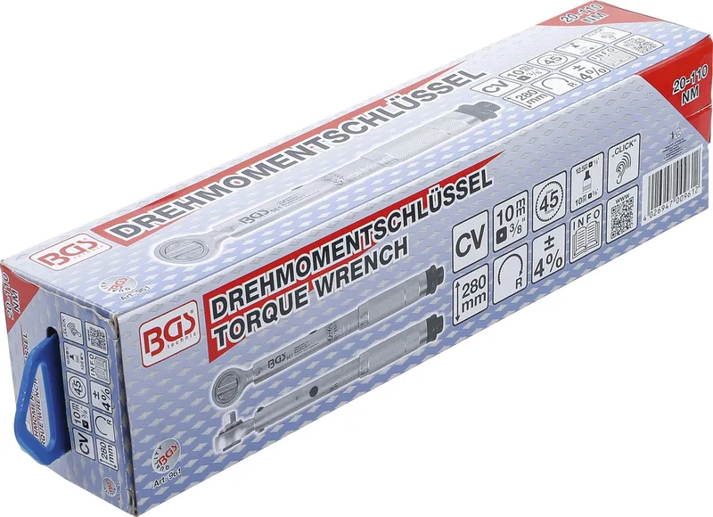Momentsleutel 3/8 20 - 110 Nm van BGS technic, Zwart – productafbeelding