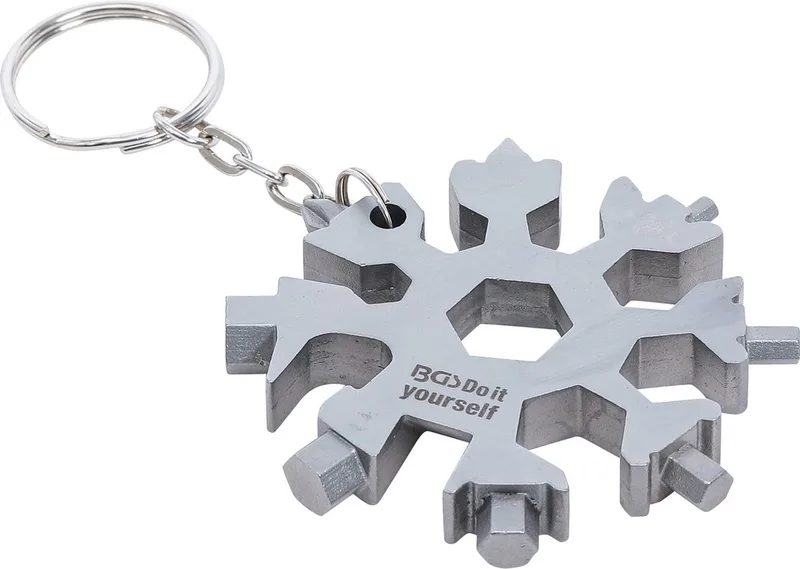 BGS Multifunktions-Werkzeug Schneeflocke 18-in-1 von BGS technic, Silber – Produktbild