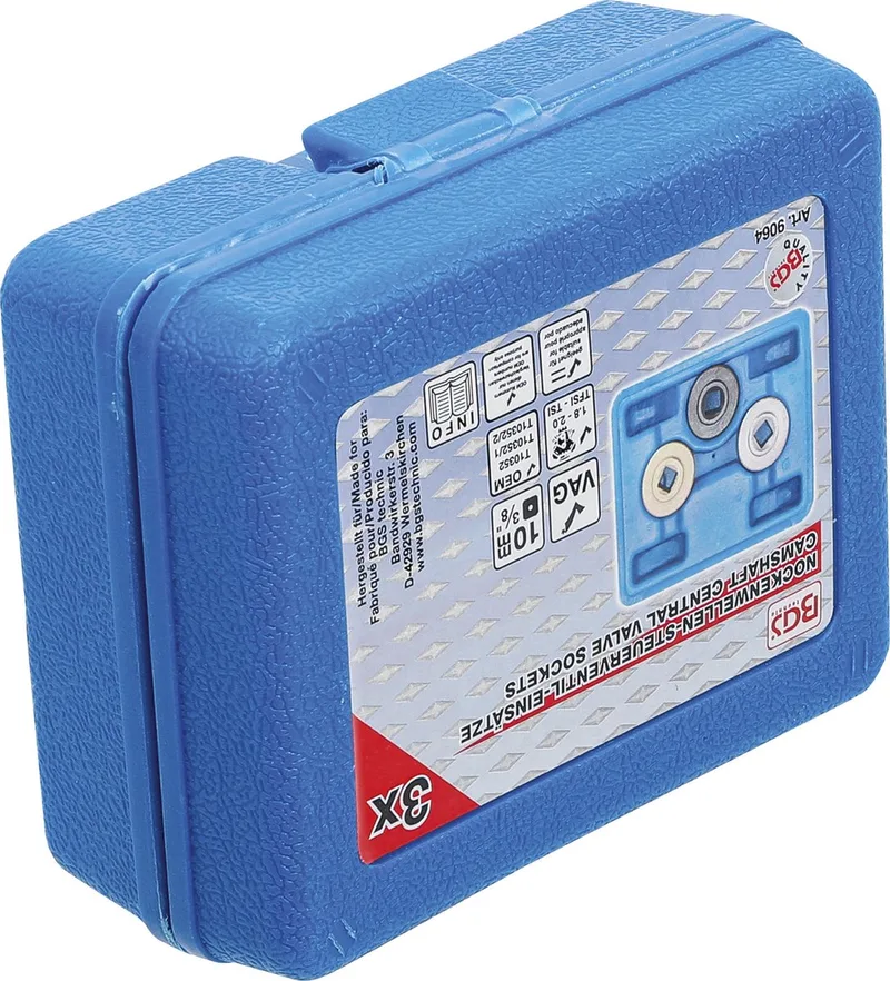 Nokkenas stuurklep doppenset voor VAG 1.8 / 2.0 TFSI / TSI by BGS technic, Blue – product image
