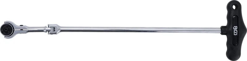 Ratel kniesleutel met T-greep, verstelbaar 1/4 by BGS technic, Silver – product image