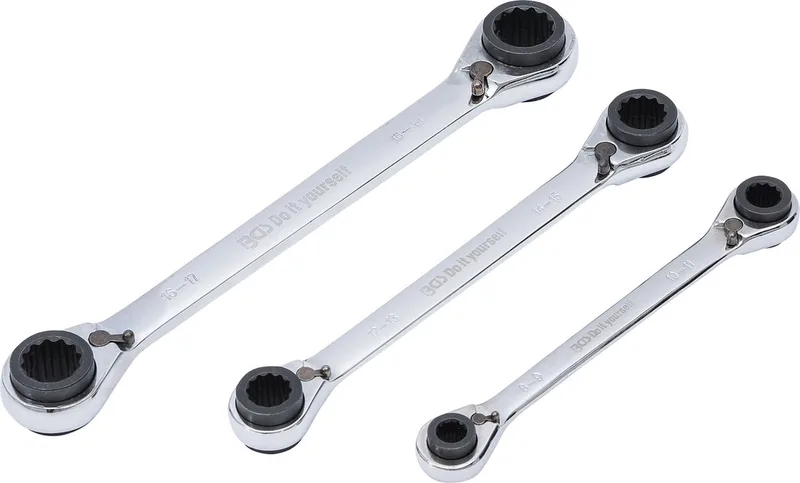 Ratel-ringsleutelset 4-in-1 SW 8 x 9 - 18 x 19 mm de BGS technic – image du produit