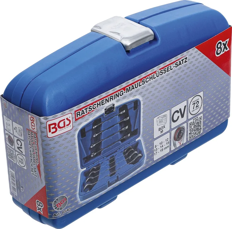 Ratel ringsteeksleutel-set 8 - 19 mm 8 delig by BGS technic – product image