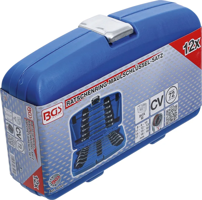 BGS Ratschenring-Maulschlüssel-Satz SW 8 - 19 mm 12 teilig von BGS technic – Produktbild