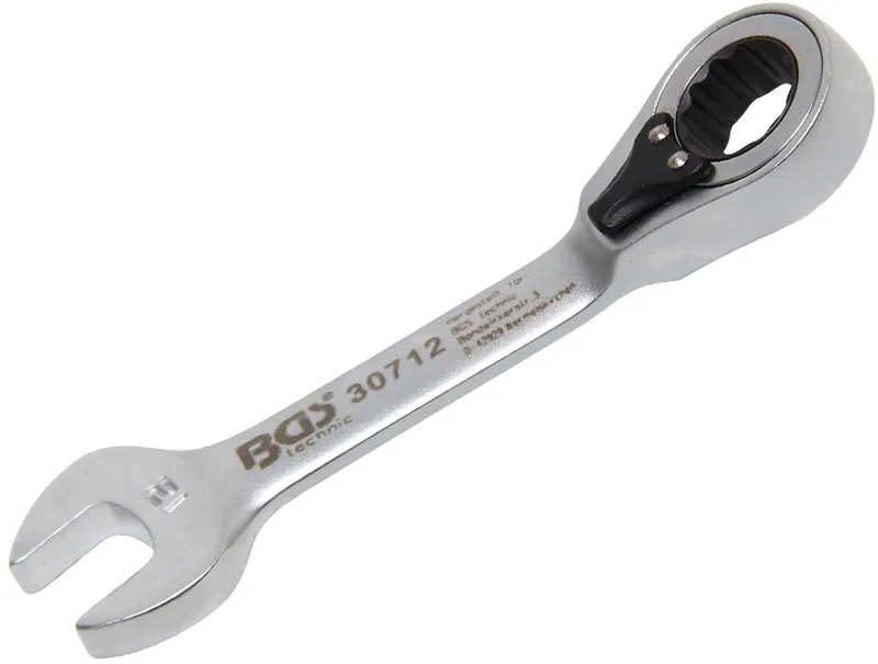 Ratelringsteeksleutel kort 12mm - 30712 van BGS technic – productafbeelding