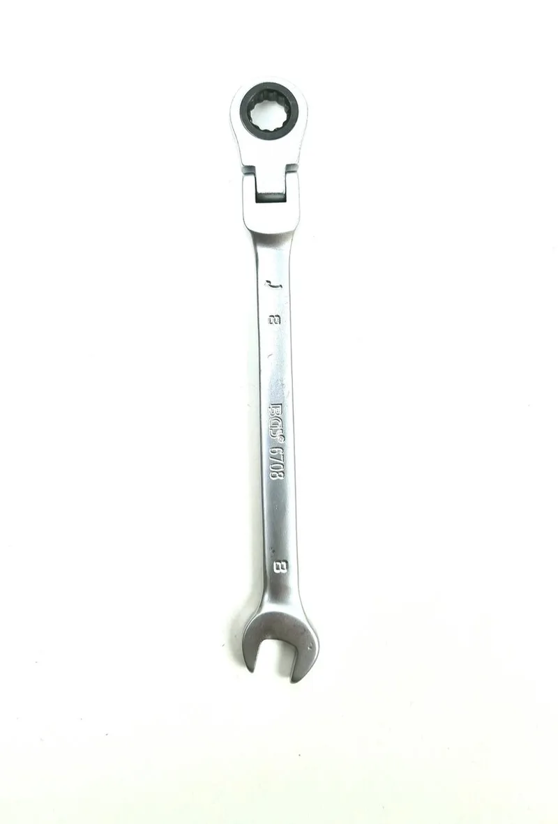 Ratelringsteeksleutel zwenkbaar SW 8 mm - 6708 by BGS technic – product image