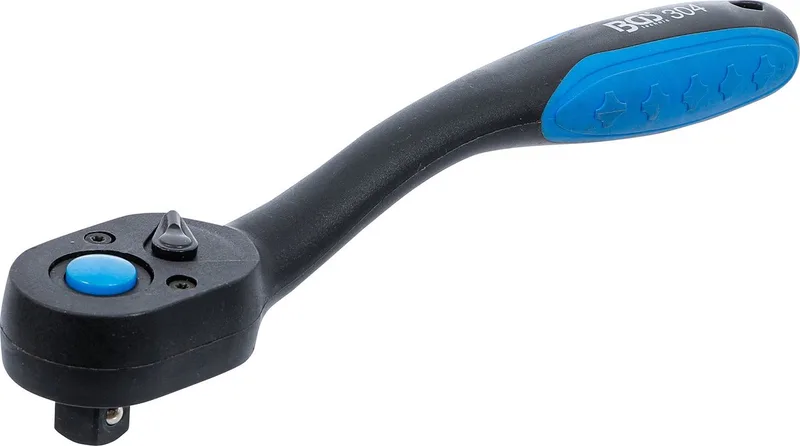 Ratelsleutel - Kunststof gecoat - Opname 1/2 -met quick release by BGS technic, Black, Blue – product image