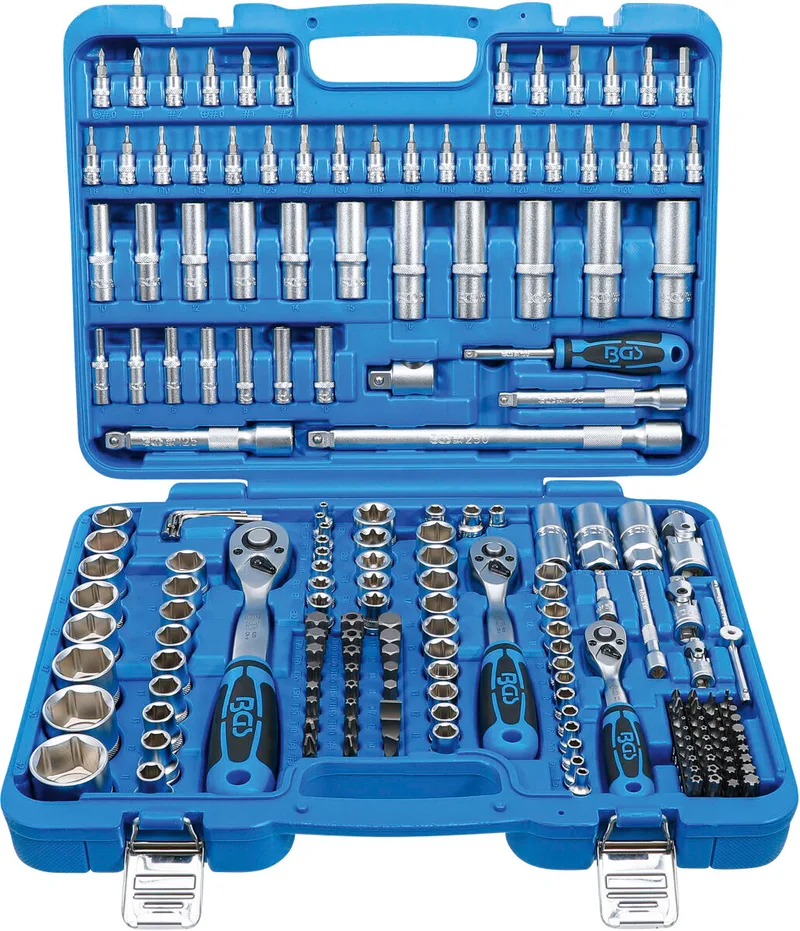 Ratschen Steckschlüssel Satz 192-tlg. Sechskant 6,3 mm (1/4") / 10 mm (3/8") / 12,5 mm (1/2") fra BGS technic – produktbillede
