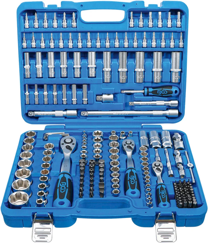 Ratschen Steckschlüssel Satz 192-tlg. Wellenprofil 6,3 mm (1/4") / 10 mm (3/8") / 12,5 mm (1/2") van BGS technic – productafbeelding