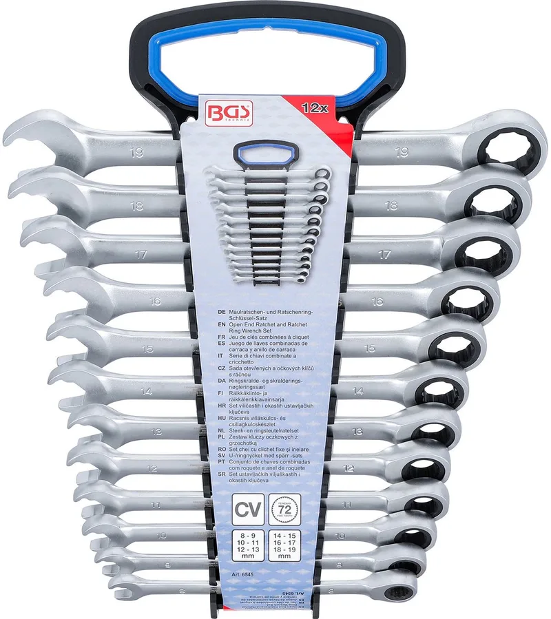 Ringratel- en Ratelsleutelset 12-delig - 6545 von BGS technic – Produktbild