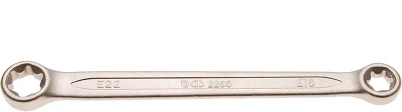 Ringsleutel met E-profiel koppen E16 x E22 van BGS technic – productafbeelding