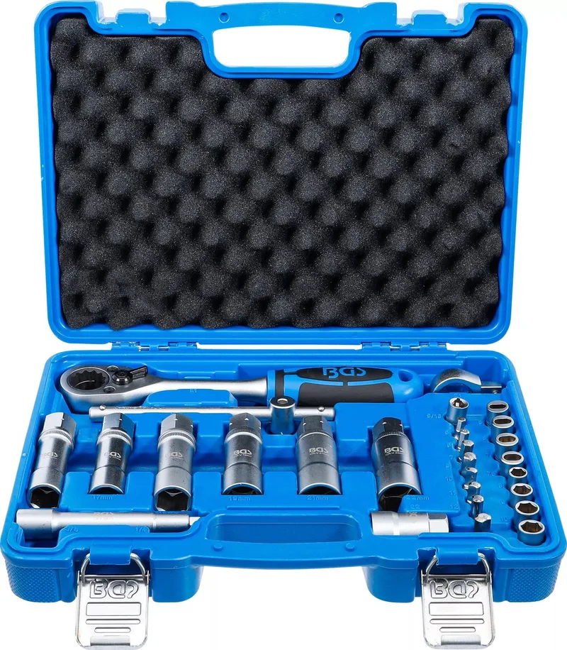 Schokdemper gereedschapset - 28 delig van BGS technic, Blauw – productafbeelding