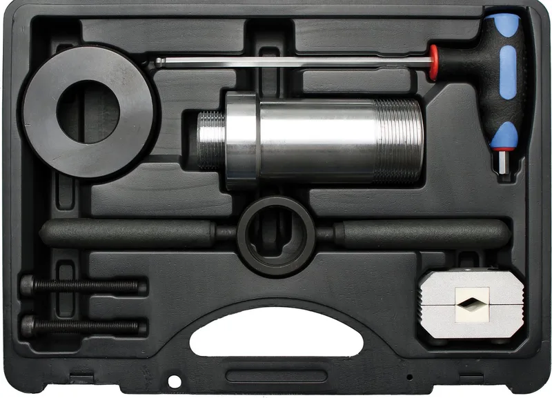 Schokdemper-gereedschapset voor schokdempers met trekaanslagveer 8 delig de BGS technic, Argent – image du produit