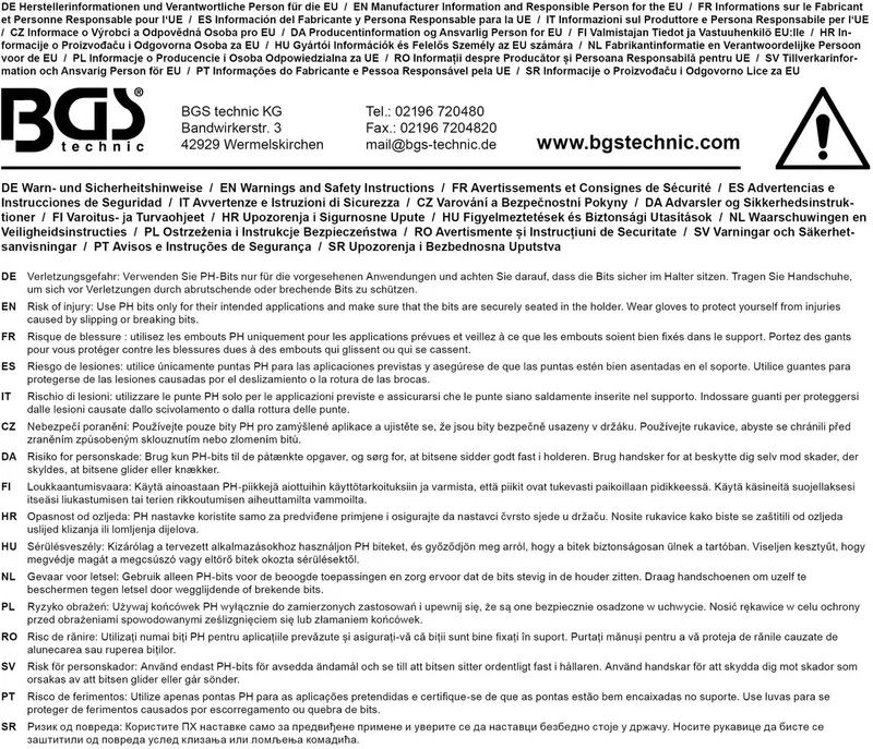 Schroefbit kruiskop PH1 de BGS technic – image du produit