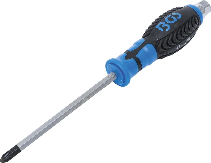 Schroevendraaier Kling met Zeskantprofiel Kruiskop PH3 Bladlengte 150 mm - 7914 by BGS technic, Blue – product image