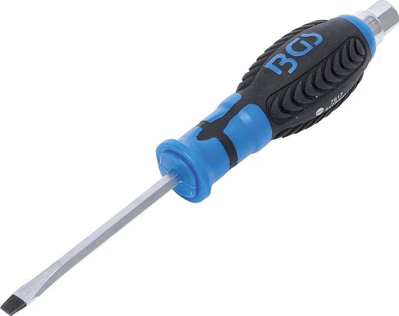 schroevendraaier met buitenzeskant gleuf 5 mm klinglengte 75 mm - 7917 by BGS technic, Black – product image