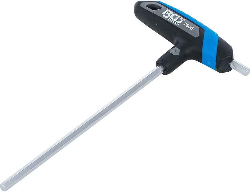Schroevendraaier met T-greep - binnenzeskant - 5 mm by BGS technic, Blue – product image