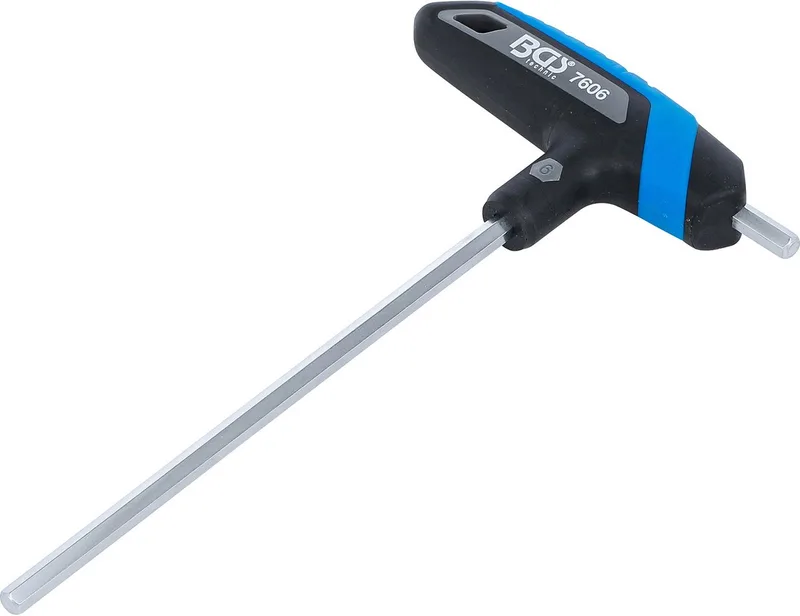 Schroevendraaier met T-greep - binnenzeskant - 6 mm by BGS technic, Blue – product image