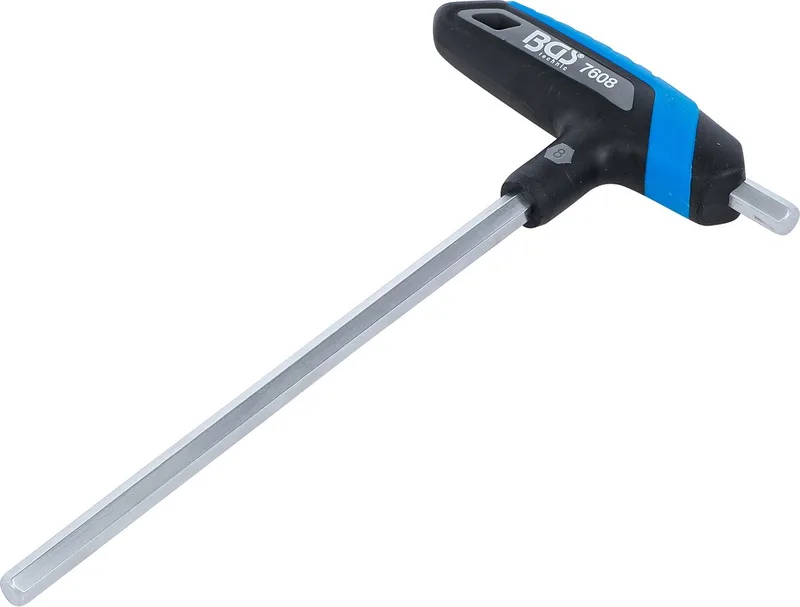 Schroevendraaier met T-greep - binnenzeskant - 8 mm by BGS technic, Blue – product image