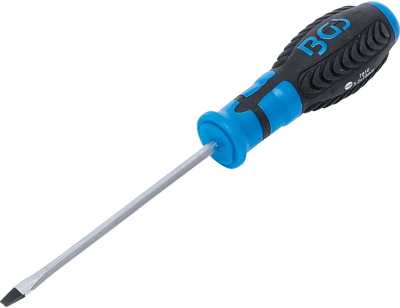 Schroevendraaier met uitwendige zeskantsleuf 3,2 mm bladelengte 75 mm - 7916 de BGS technic, Bleu – image du produit
