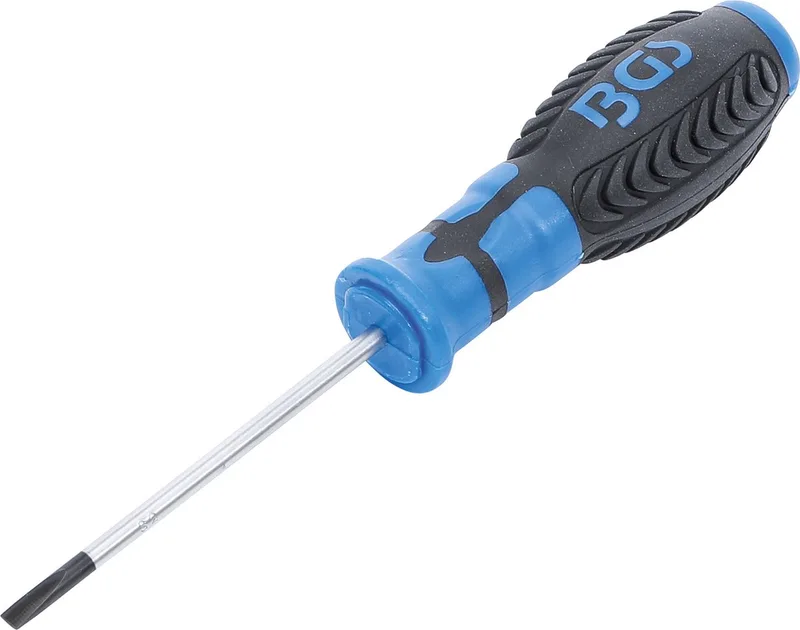Schroevendraaier Sleuf 4 mm Bladlengte 80 mm - 4929 von BGS technic, Blau – Produktbild