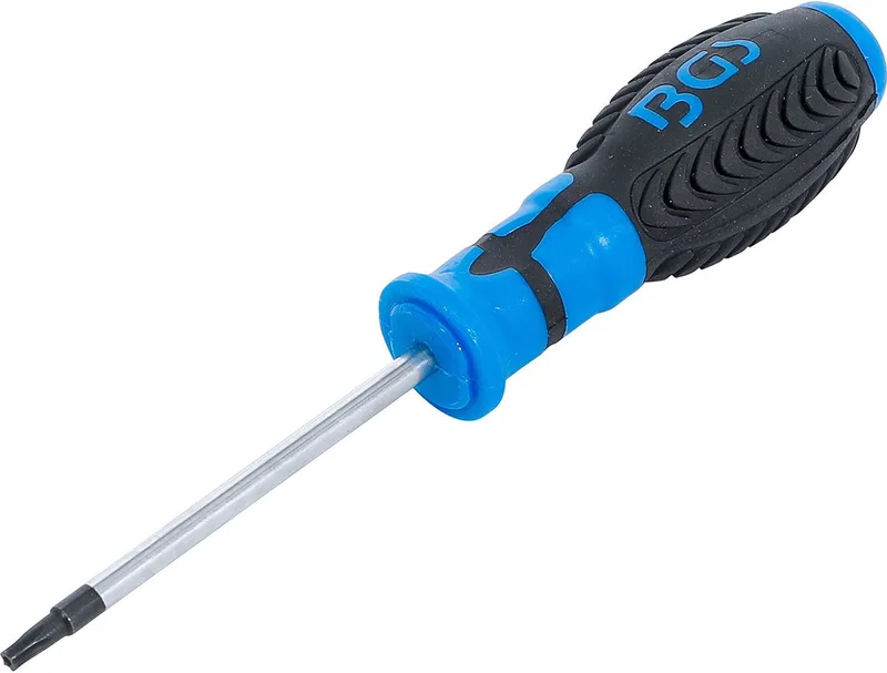 schroevendraaier T-profiel (voor Torx) met boring T20 bladlengte 80 mm - 7849-T20 von BGS technic, Blau – Produktbild