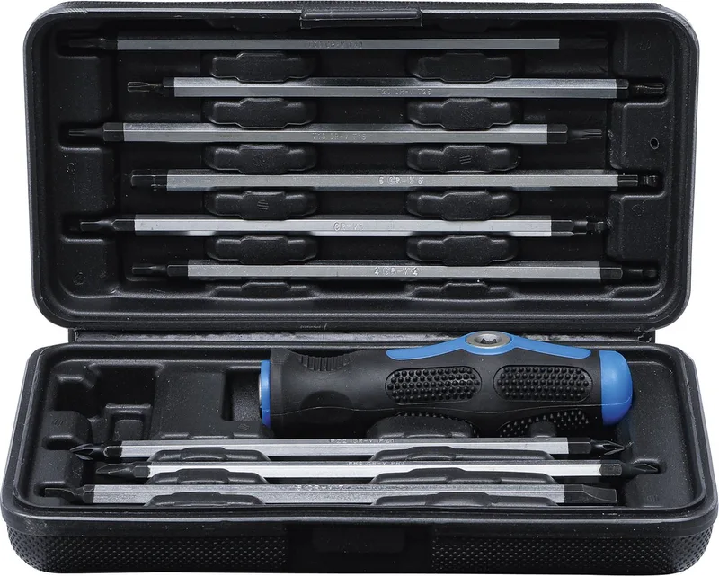schroevendraaierset 11 delig van BGS technic, Zwart, Blauw – productafbeelding