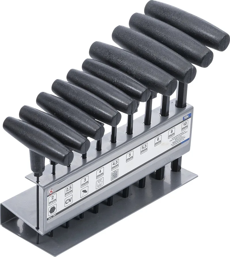 Schroevendraaierset met T-greep 2 - 10 mm inbus 10 delig de BGS technic, Noir – image du produit