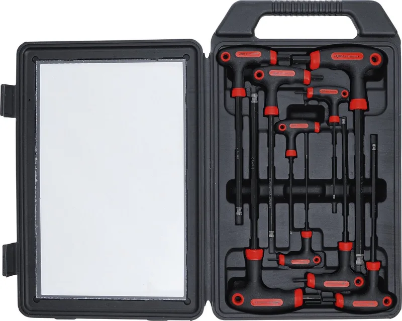 Schroevendraaierset met T-greep inbus 2 - 10 mm 9 delig de BGS technic, Rouge, Noir – image du produit