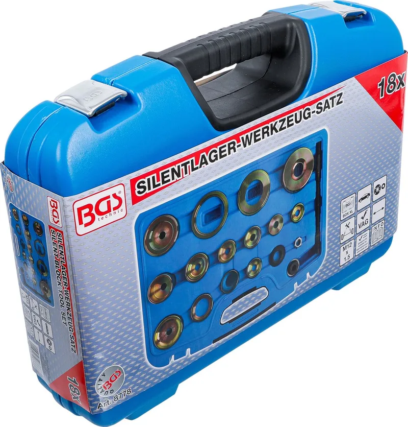 Silentlager gereedschapset voor VAG 18 delig von BGS technic, Blau – Produktbild