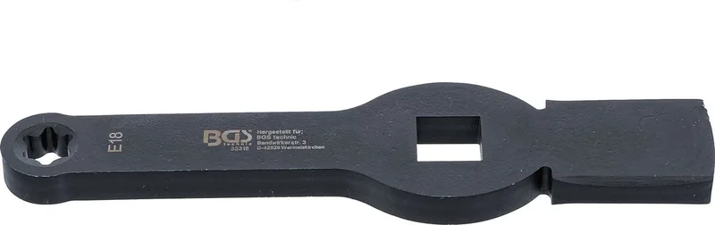 Slag-ringsleutel - E-profiel (voor Torx) - met 2 slagvakken - E18 by BGS technic – product image