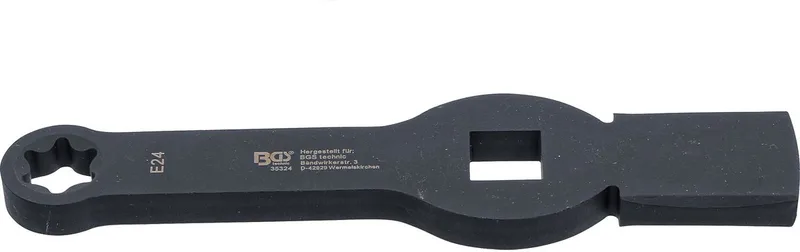 Slag-ringsleutel - E-profiel (voor Torx) - met 2 slagvakken - E24 by BGS technic – product image
