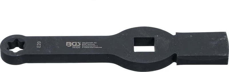 Slag-ringsleutel E-profiel (voor Torx) met 2 slagvlakken SW E20 - 35320 de BGS technic – image du produit