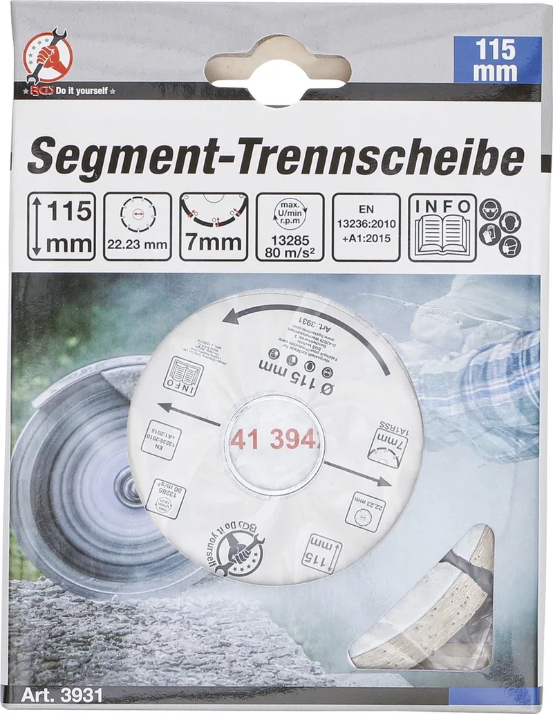 Slijpschijf - Doorslijpschijf - Steen - Ø 115 mm - 1 stuks - BGS3931 von BGS technic – Produktbild