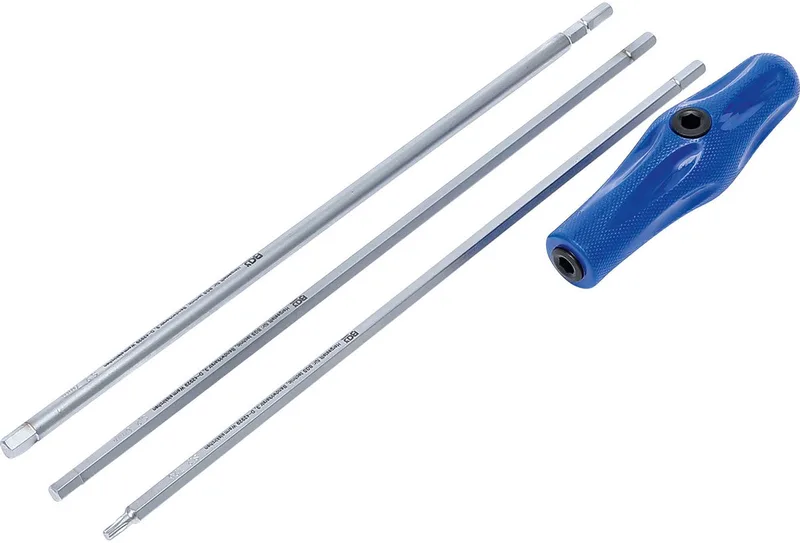 Special-schroevendraaierset T-profiel (voor Torx) Inbus 4-delig - 7840 de BGS technic, Bleu – image du produit