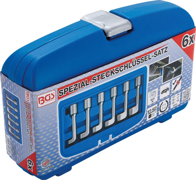 Speciale dopsleutelset 1/2 12 - 19 mm van BGS technic, Chroom – productafbeelding