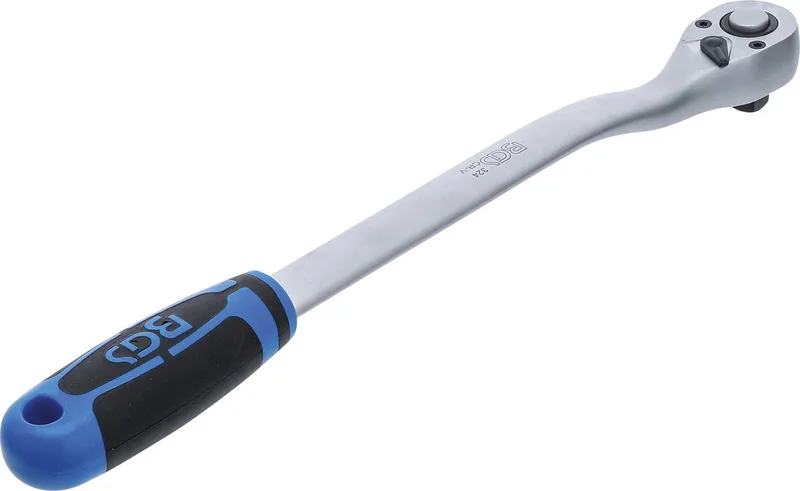 Speciale Ratelsleutel - Ratel - Werkplaatskar - Extra lang - XXL ! - Opname 1/2 -anti-slip Handreep - 380mm ! - BGS324 von BGS technic, Schwarz, Blau – Produktbild