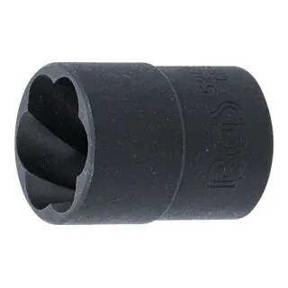 Spiral-Profil-Steckschlüssel-Einsatz / Schraubenausdreher 5266-19, Antrieb Innenvierkant 12,5 mm (1/2"), SW 19 mm de BGS technic – image du produit