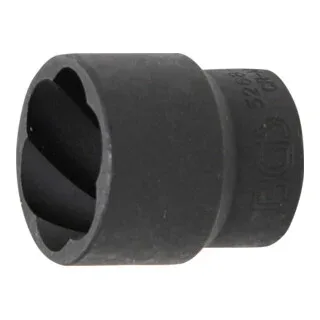 Spiral-Profil-Steckschlüssel-Einsatz / Schraubenausdreher 5268-24, Antrieb Innenvierkant 12,5 mm (1/2"), SW 24 mm von BGS technic – Produktbild