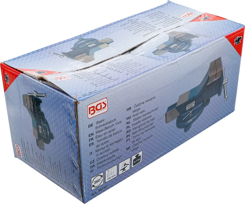 Stalen bankschroef - gesmeed - 150 mm spanbekken von BGS technic – Produktbild