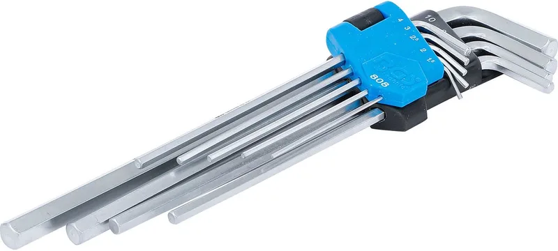 Stiftsleutelset extra lang inbus 1,5 - 10 mm 9 delig von BGS technic, Blau – Produktbild