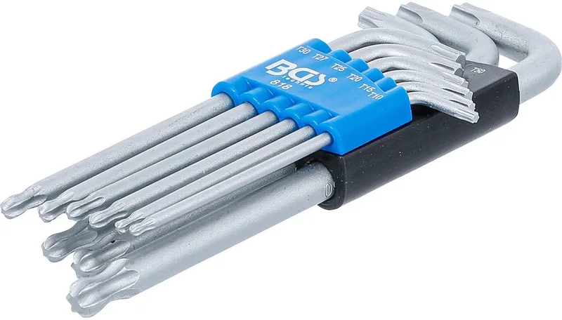 Stiftsleutelset torx met kogelkop T10 - T50 mm 9 delig de BGS technic, Argent – image du produit
