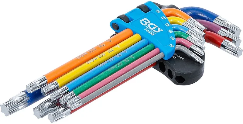 Stiftsleutelset - Torx T10 - T50 - 9 delig by BGS technic, Multicolour – product image