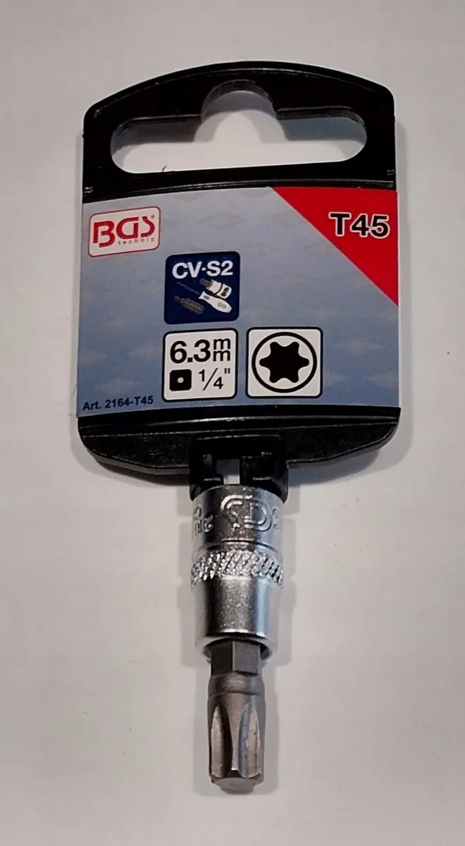 Torx Bit 1/4" 6,3 mm T45 x 38 mm Chroom-Vanadium by BGS technic – product image