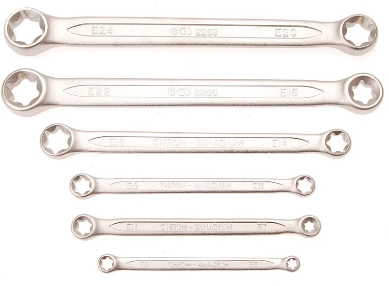 Torx ringsleutel set (E-profiel) 6 delig BGS 2268 von BGS technic – Produktbild