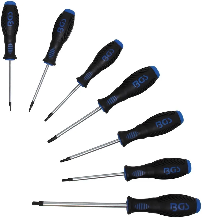 BGS Schraubendreher-Satz T-Profil (für TX) T10 - T40 7 teilig von BGS technic, Schwarz – Produktbild